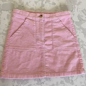 Girls H&M light pink corduroy skirt